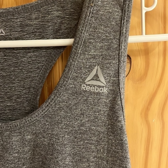 REEBOK Gray Athletic Racerback Tank Top - Picture 2 of 8